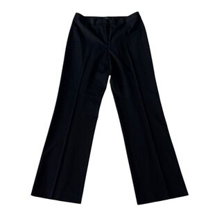 Lafayette 148 New York Elegant Black “Menswear” Wide-Leg Pants Size 12